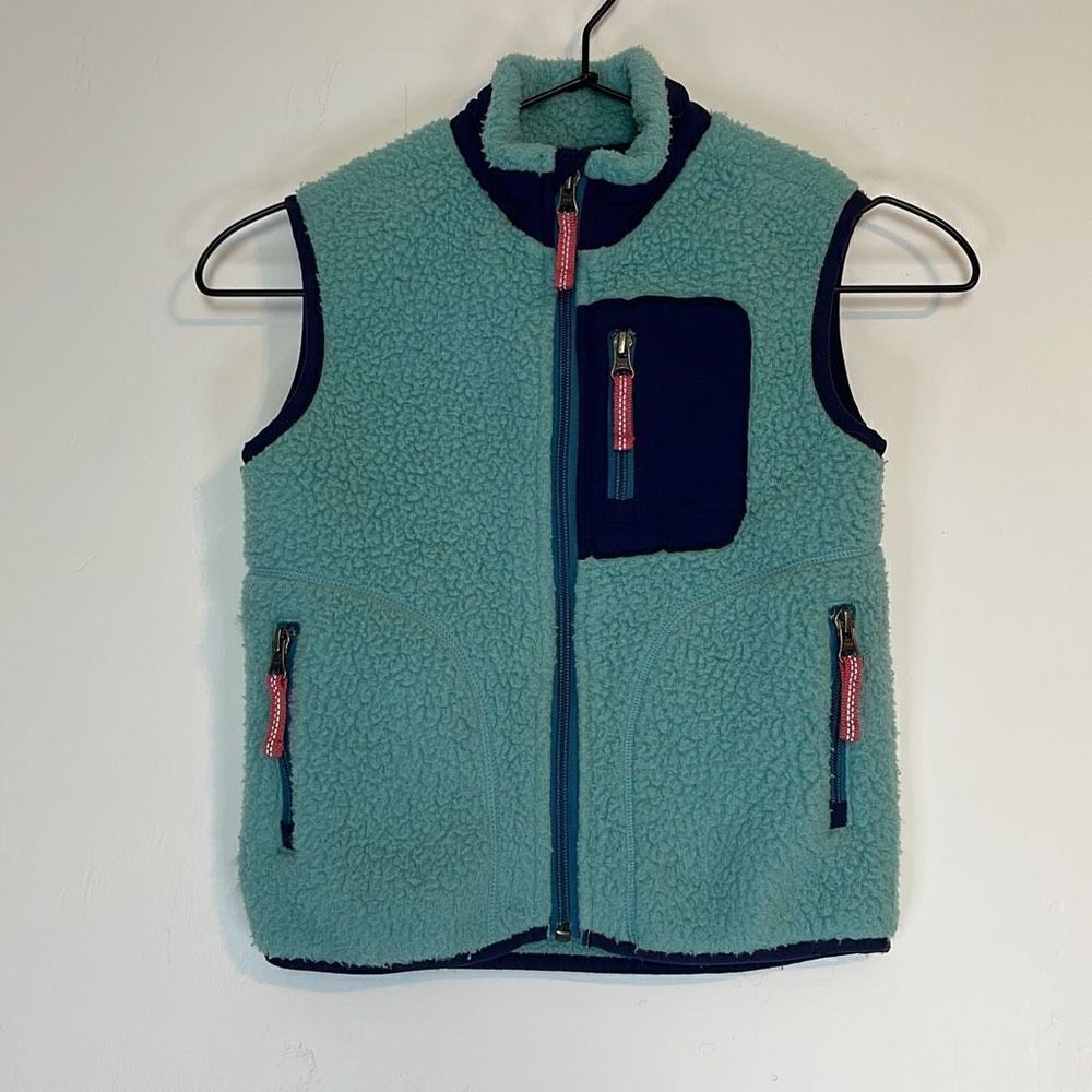 Hanna Andersson Girls Headed Out Sherpa Fleece Vest 100/4
